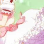 Transformation sequence in the Madoka Magica opening, demonstrating the nature of consciousness and self-care of the scene.